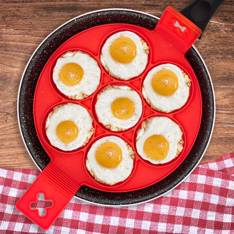 Non-stick silikonfrukostform – Perfekt för pannkakor och ägg