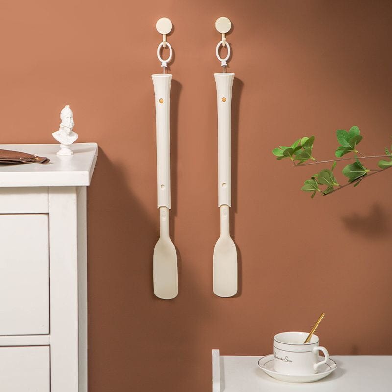 Justerbart teleskopiskt skohorn – Utdragbart metallskohorn med långt skaft för enkel användning