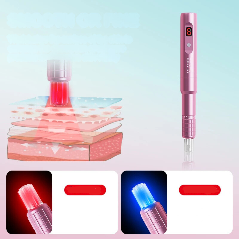 Nano Glow Pen - Precisionsverktyg för hudföryngring med 10 påfyllningsspetsar
