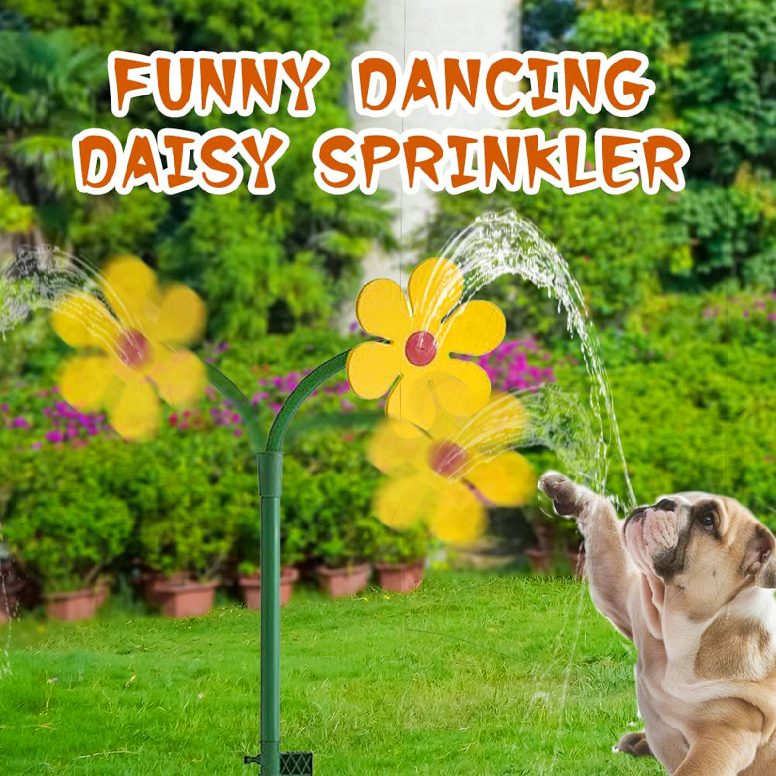 Dancing Daisy trädgårdsspridare – Rolig vattenleksak för utomhusbruk för gräsmattor, barn och husdjur