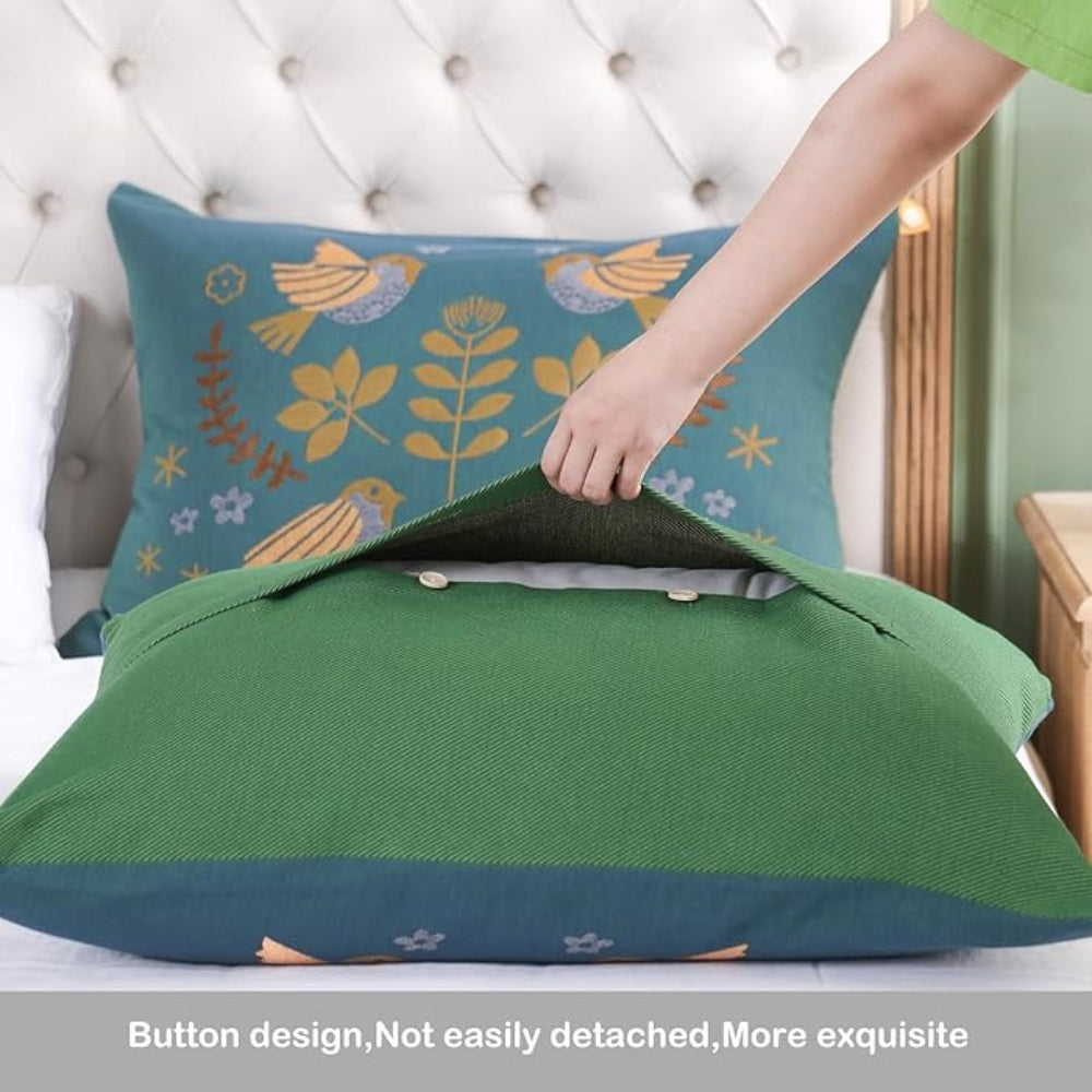 Boho Bloom örngott – mjuk bomullsgaze