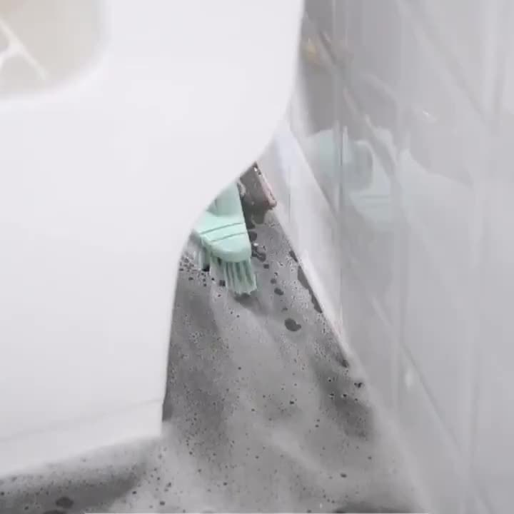 Rengöringsborste med långt skaft – Kraftig golv- och badrumsskurmaskin