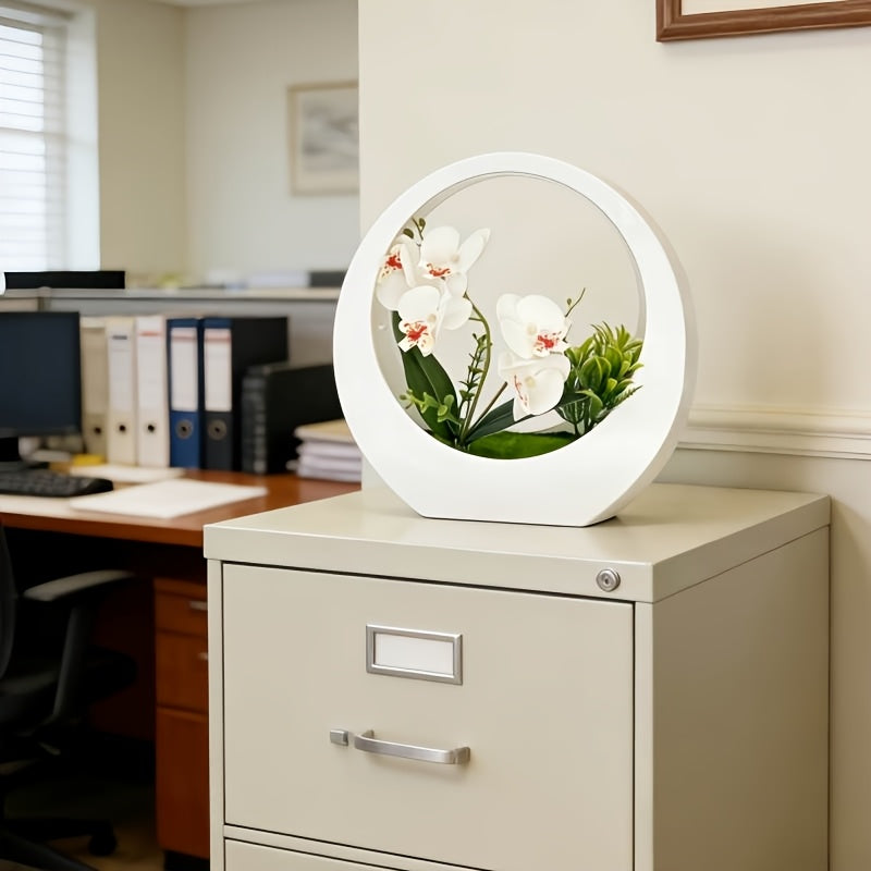 Realistiskt konstgjort bonsaiblomsterarrangemang – Underhållsfri skrivbordsväxtdekoration