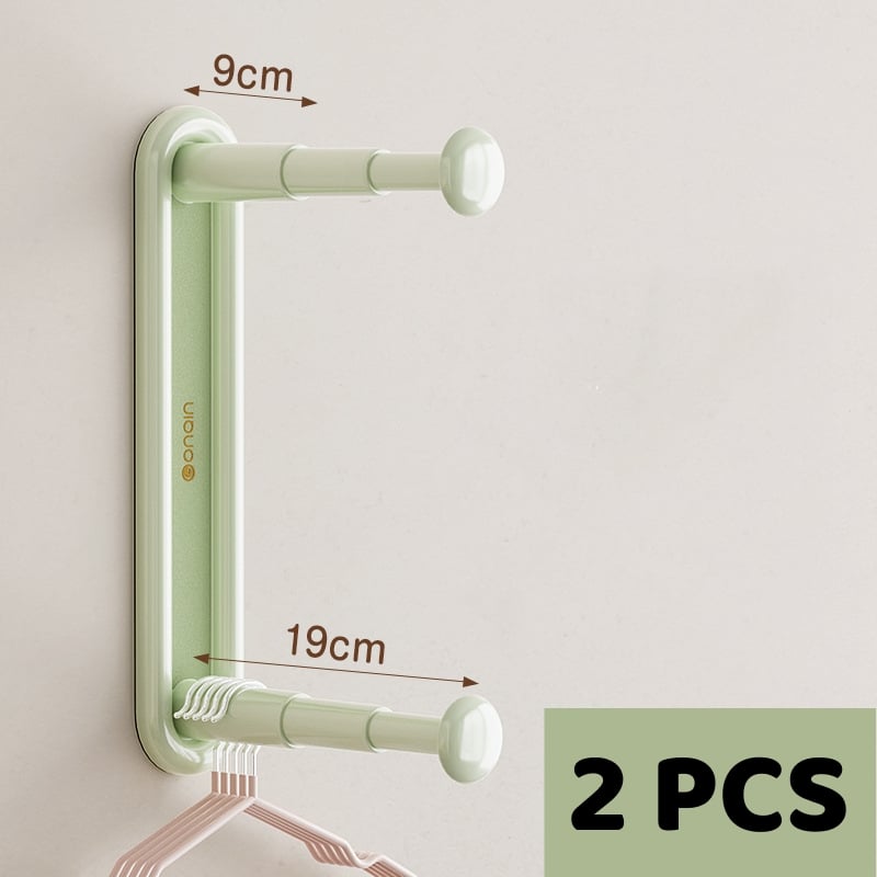 Justerbar vägghylla med dubbla lager – Platsbesparande klädorganisatör