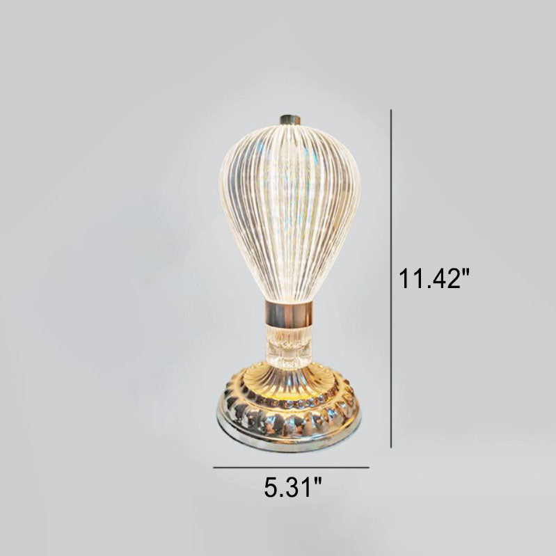 Vintage Elegance LED-bordslampa – lyxig nattlampa i akryl och metall