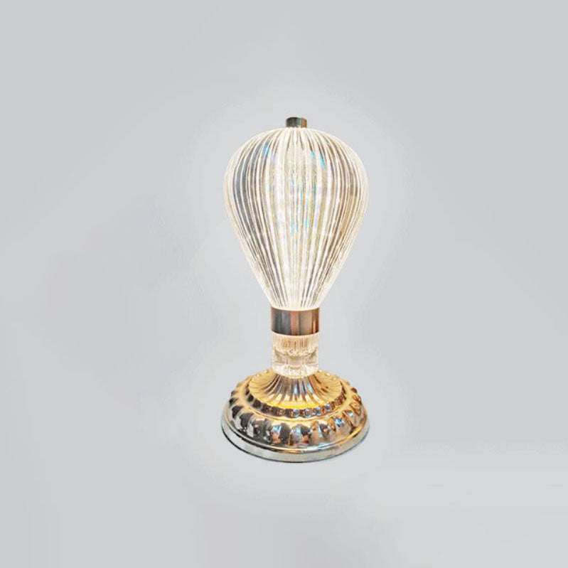 Vintage Elegance LED-bordslampa – lyxig nattlampa i akryl och metall