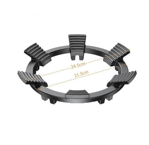 Justerbart spishäll i gjutjärn – Halkfritt gasbrännarställ med avtagbar innerring