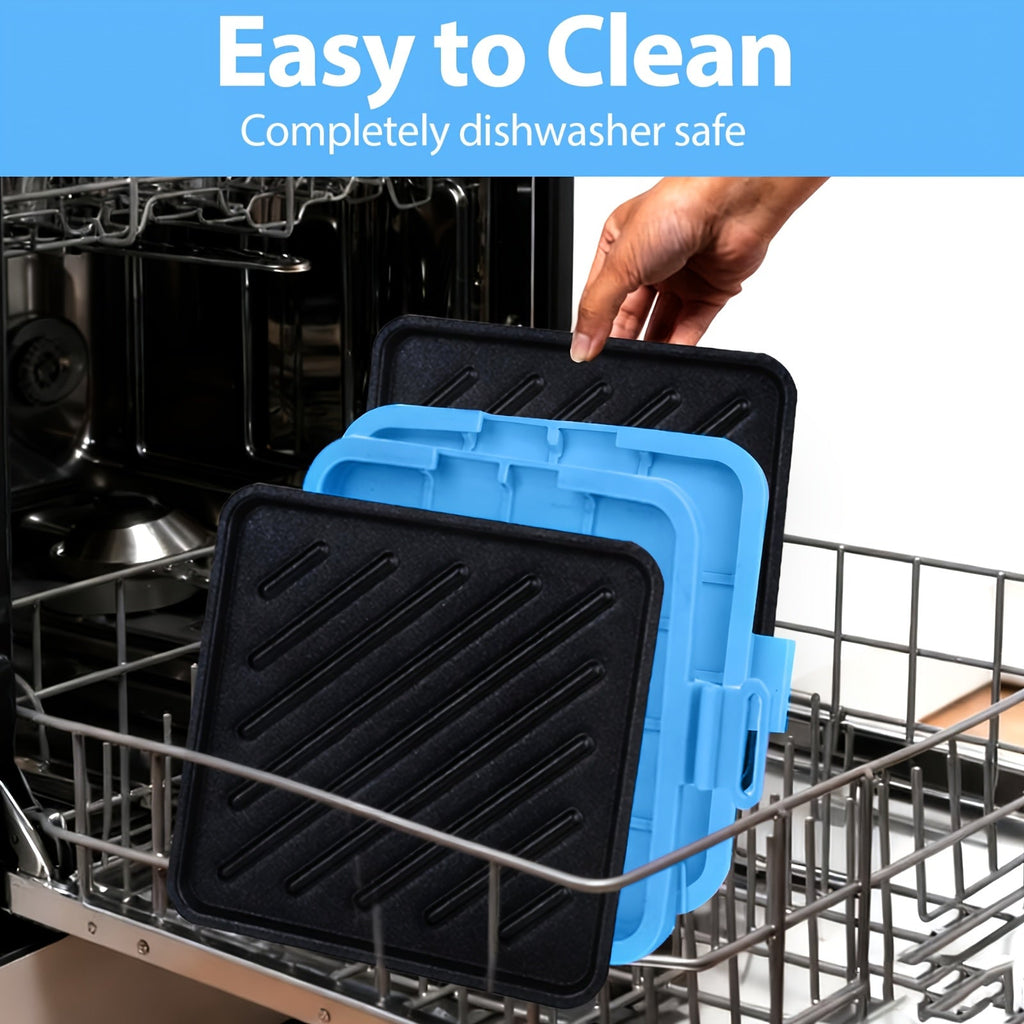 Snabbvärmande mikrovågsugnspress med avtagbara nonstick-plattor