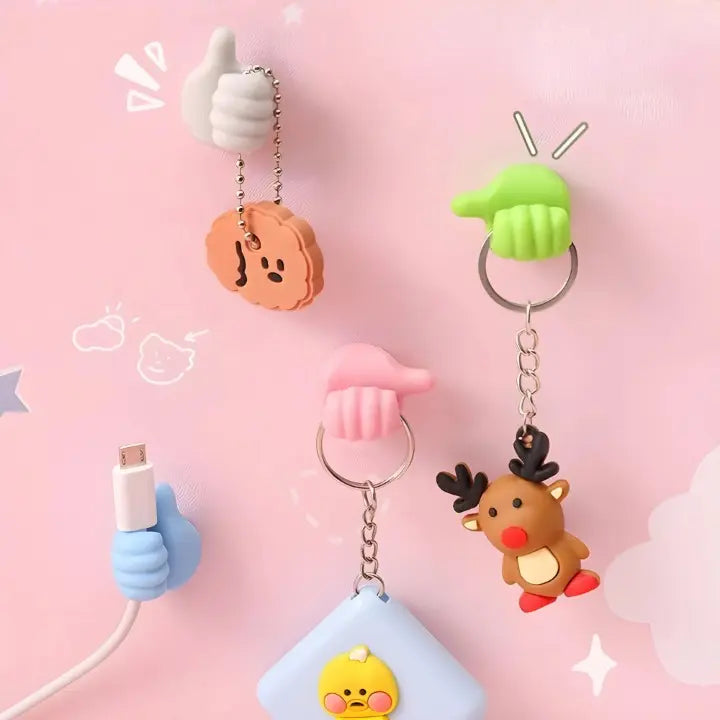 1 set väggkrokar - självhäftande hängare för nycklar, kablar och vardagsföremål