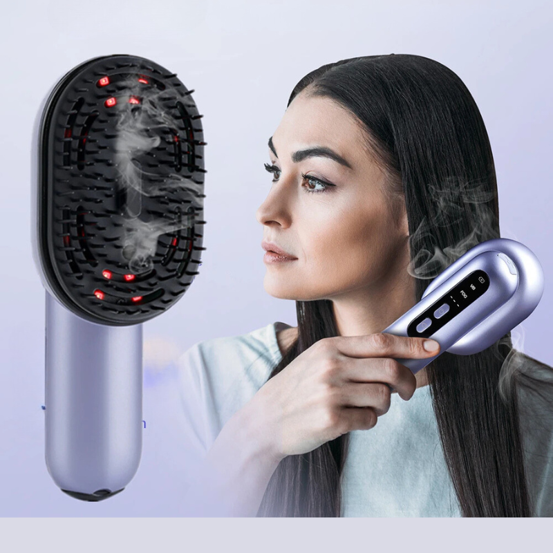 Vibrerande massageapparat och oljeinfuser - Stimulerar hårväxt och lindrar spänningar