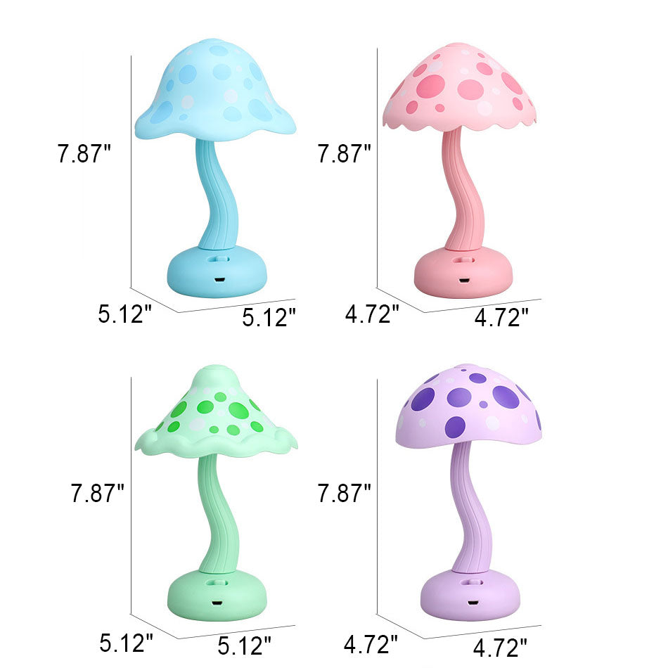 Mushroom Magic | Modern Creative USB-uppladdningsbar LED-bordslampa för barn