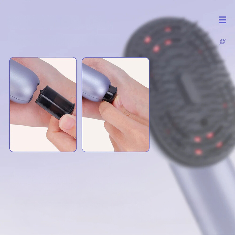 Vibrerande massageapparat och oljeinfuser - Stimulerar hårväxt och lindrar spänningar