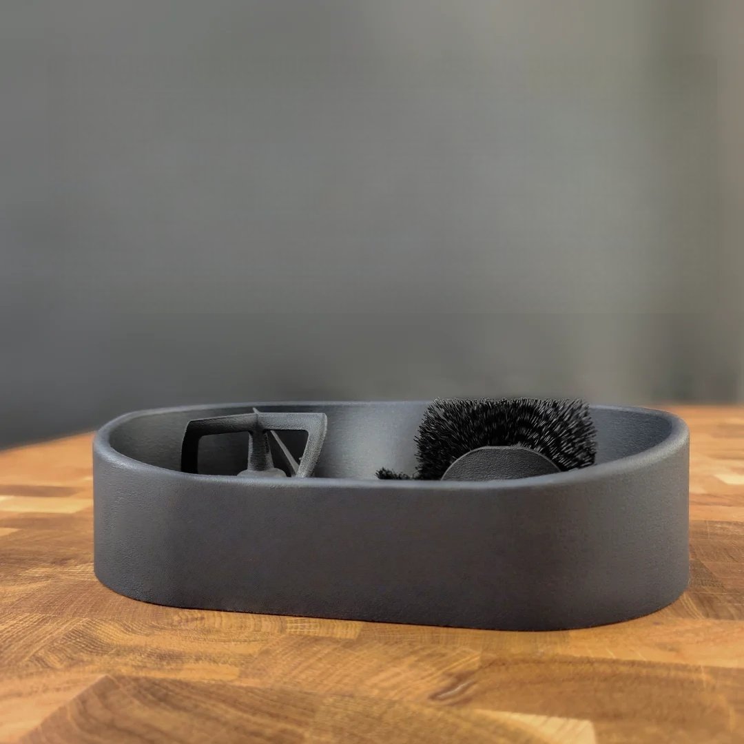 Rengöringsset för espressomaskin – portafilterborste, hållare och skrubbsvamp för baristavård