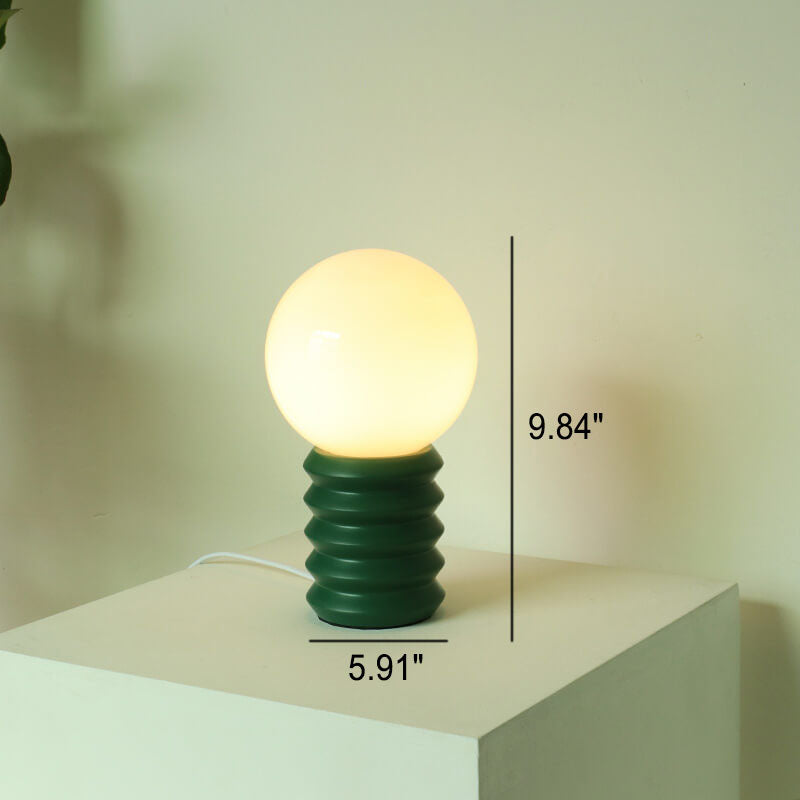 Skrivbordslampa från mitten av århundradet - Klassisk glasglobbelysning