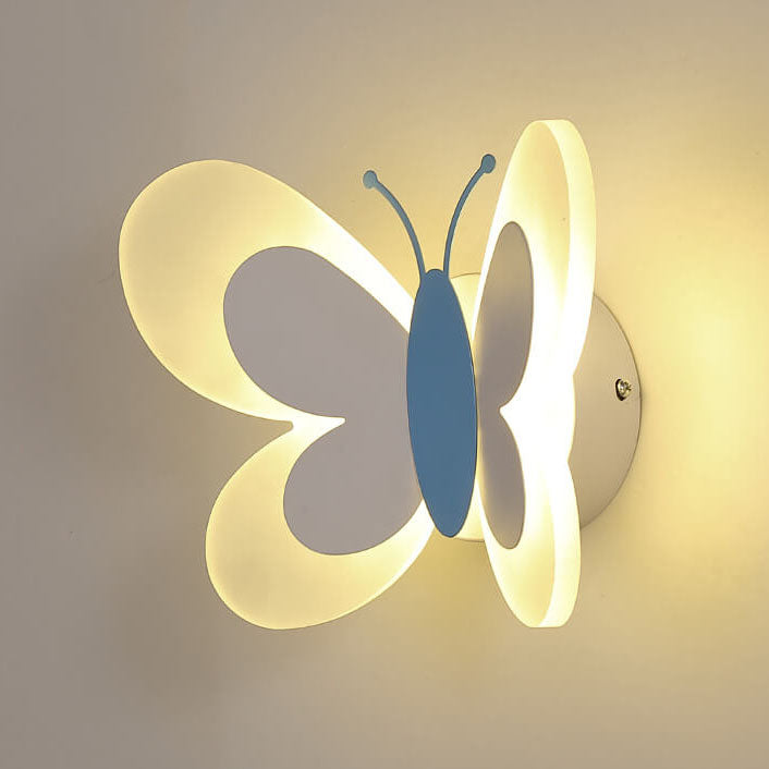 Fjärilsfärgad LED-vägglampa i akryl - Kreativ modern dekorativ lampa med 1 ljuskälla för hemmet
