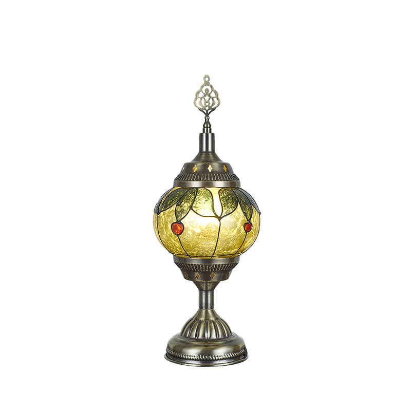 Vintage turkisk emalj järn bordslampa – tidlös One-Light Design
