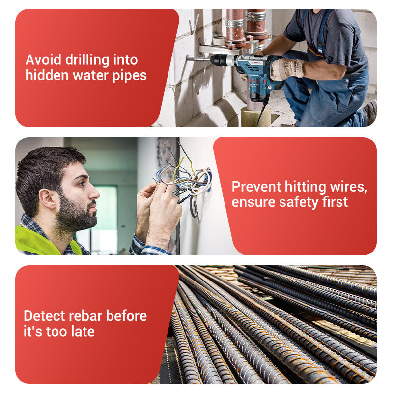 Bärbar väggskanner med flera sensorer – Upptäck metall, ledningar och rör med precision