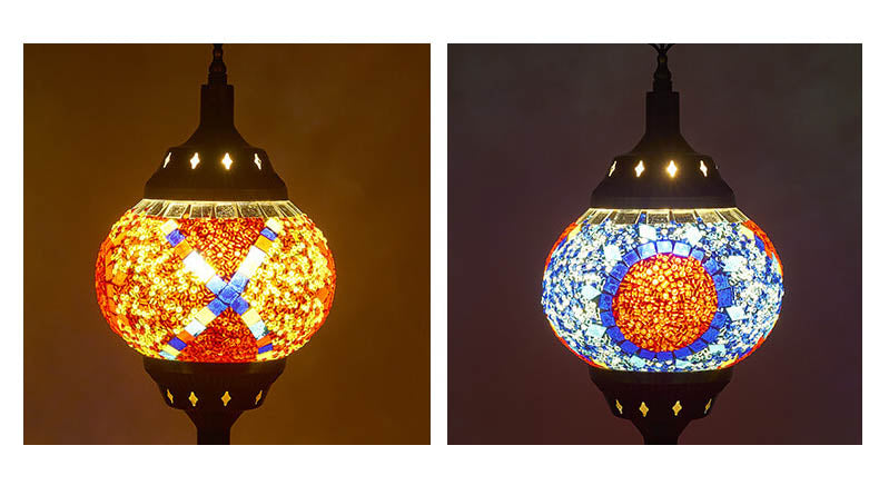 Vintage turkisk emalj järn bordslampa – tidlös One-Light Design