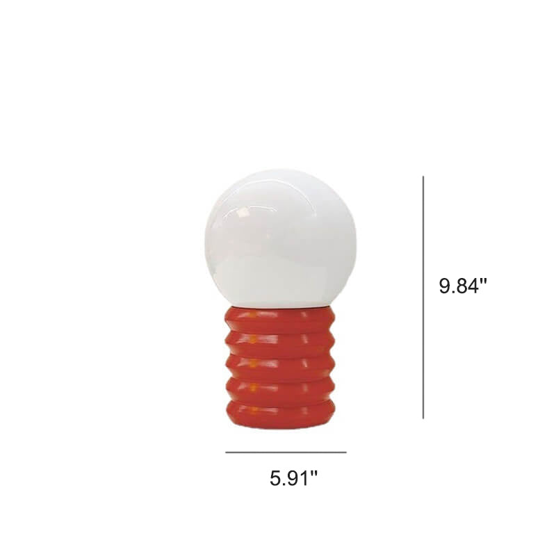 Skrivbordslampa från mitten av århundradet - Klassisk glasglobbelysning