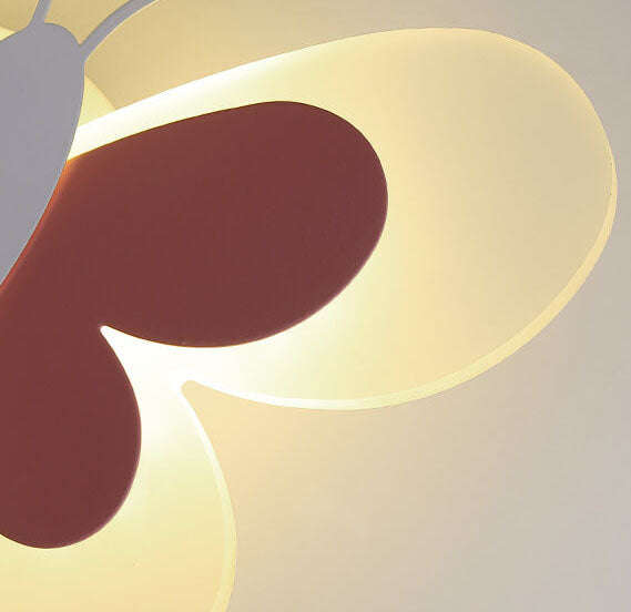 Fjärilsfärgad LED-vägglampa i akryl - Kreativ modern dekorativ lampa med 1 ljuskälla för hemmet