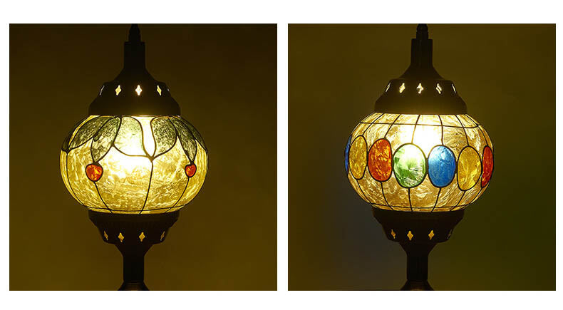 Vintage turkisk emalj järn bordslampa – tidlös One-Light Design