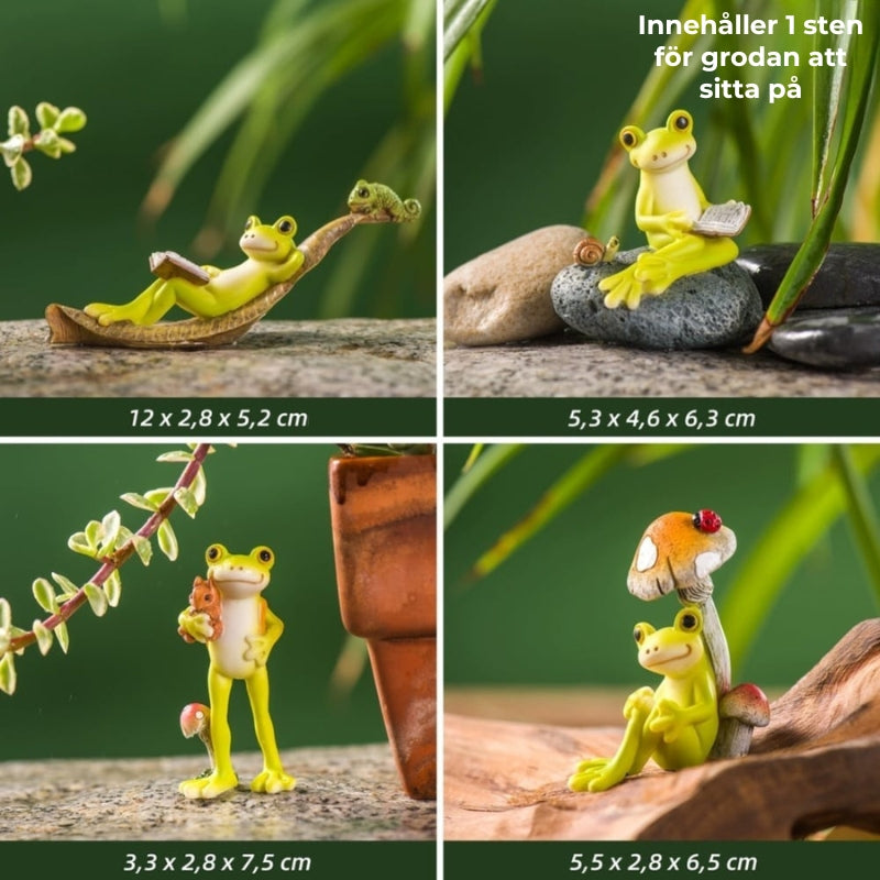 Groda Resin Växthängare Figur - Dekorativt inomhus- och utomhusväxttillbehör