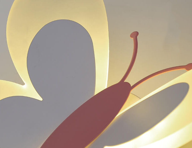 Fjärilsfärgad LED-vägglampa i akryl - Kreativ modern dekorativ lampa med 1 ljuskälla för hemmet