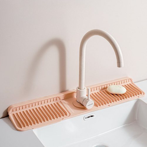 Silikon stänkskydd för diskho – Vattenuppsamlare för köks- och badrumsblandare