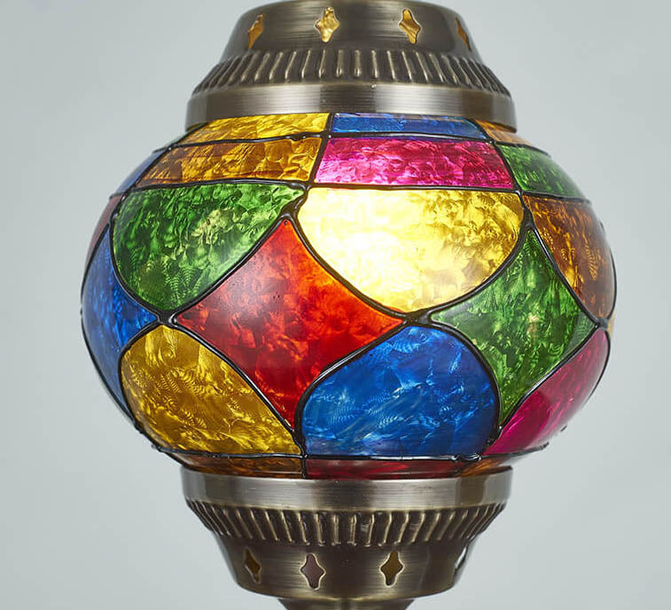 Vintage turkisk emalj järn bordslampa – tidlös One-Light Design