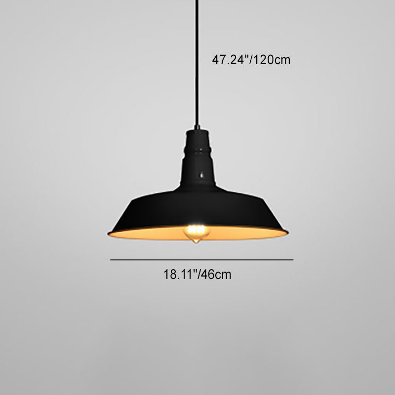 Samtida industriell taklampa i rundjärn