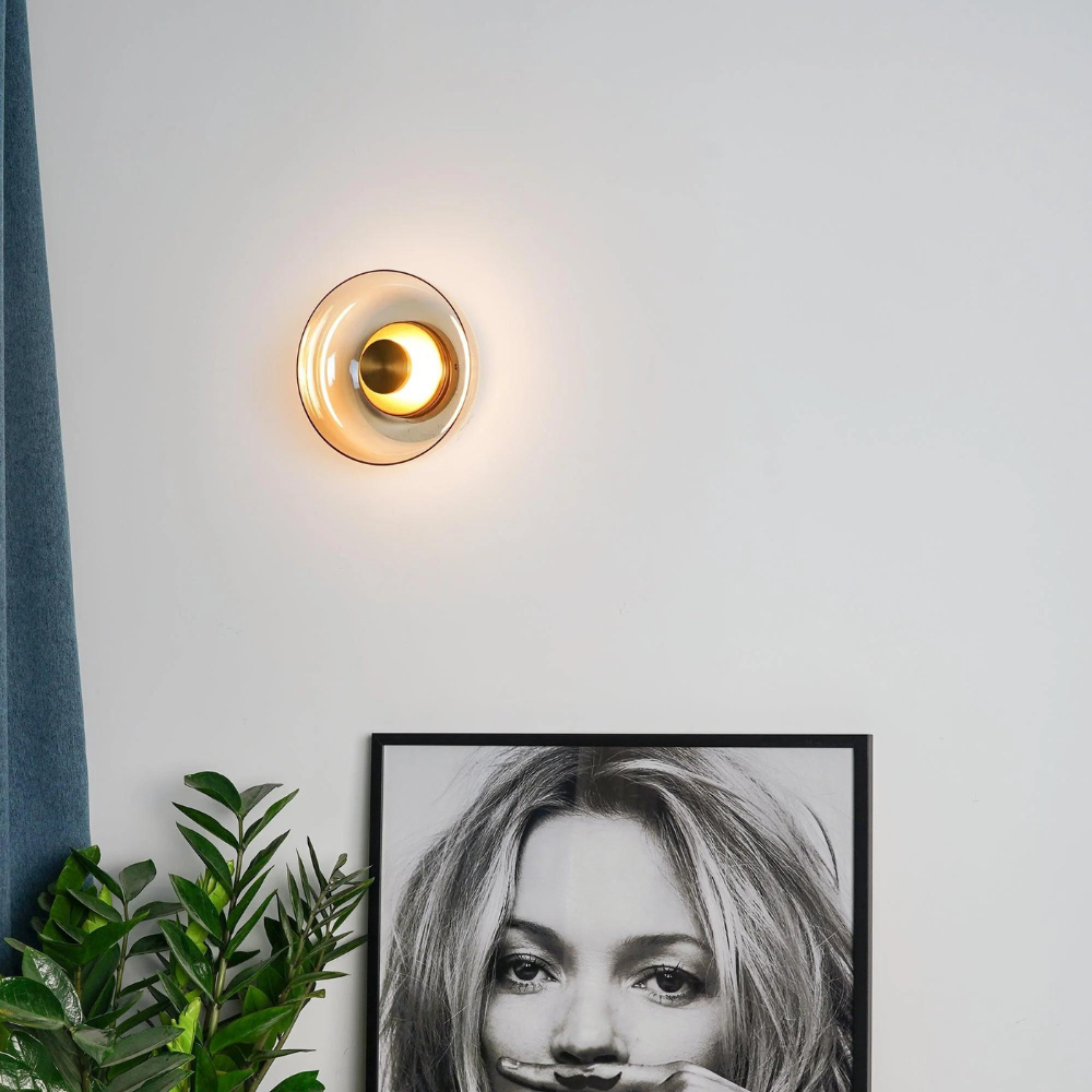 Modern rund LED-vägglampa – minimalistisk stämningsfull accentlampa