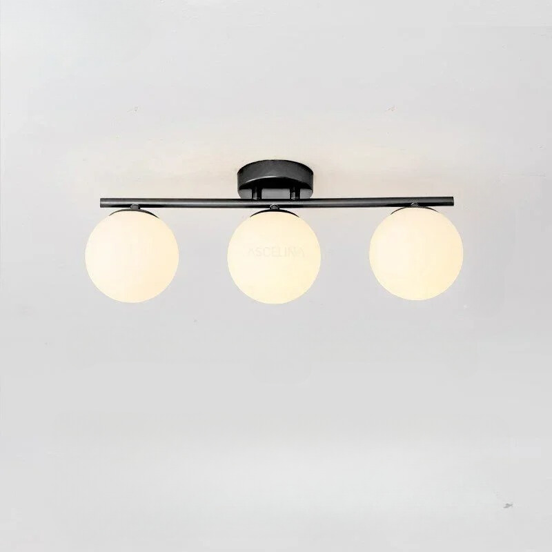 Nordic LED taklampa i glas - elegant vit boll för alla rum