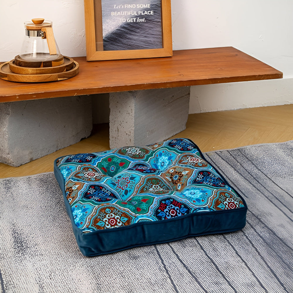 Marockansk kudde med knytband – Boho-Chic Comfort