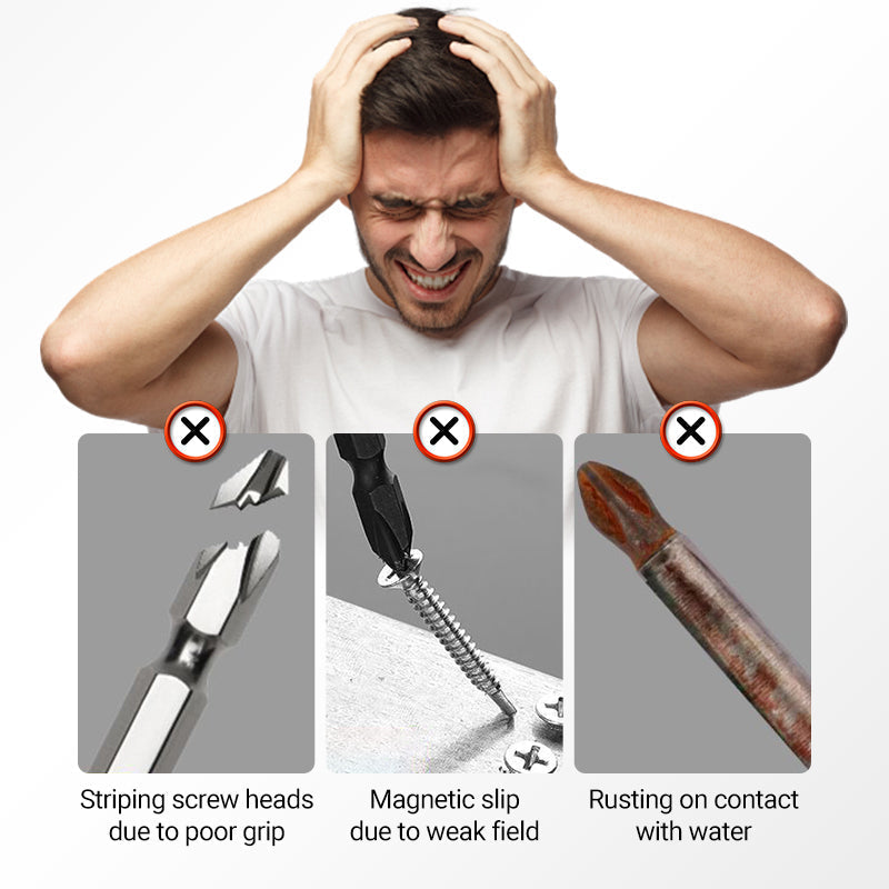 Allt-i-ett magnetisk bitssats - hållbar skruvmejselsats för hemmaprojekt