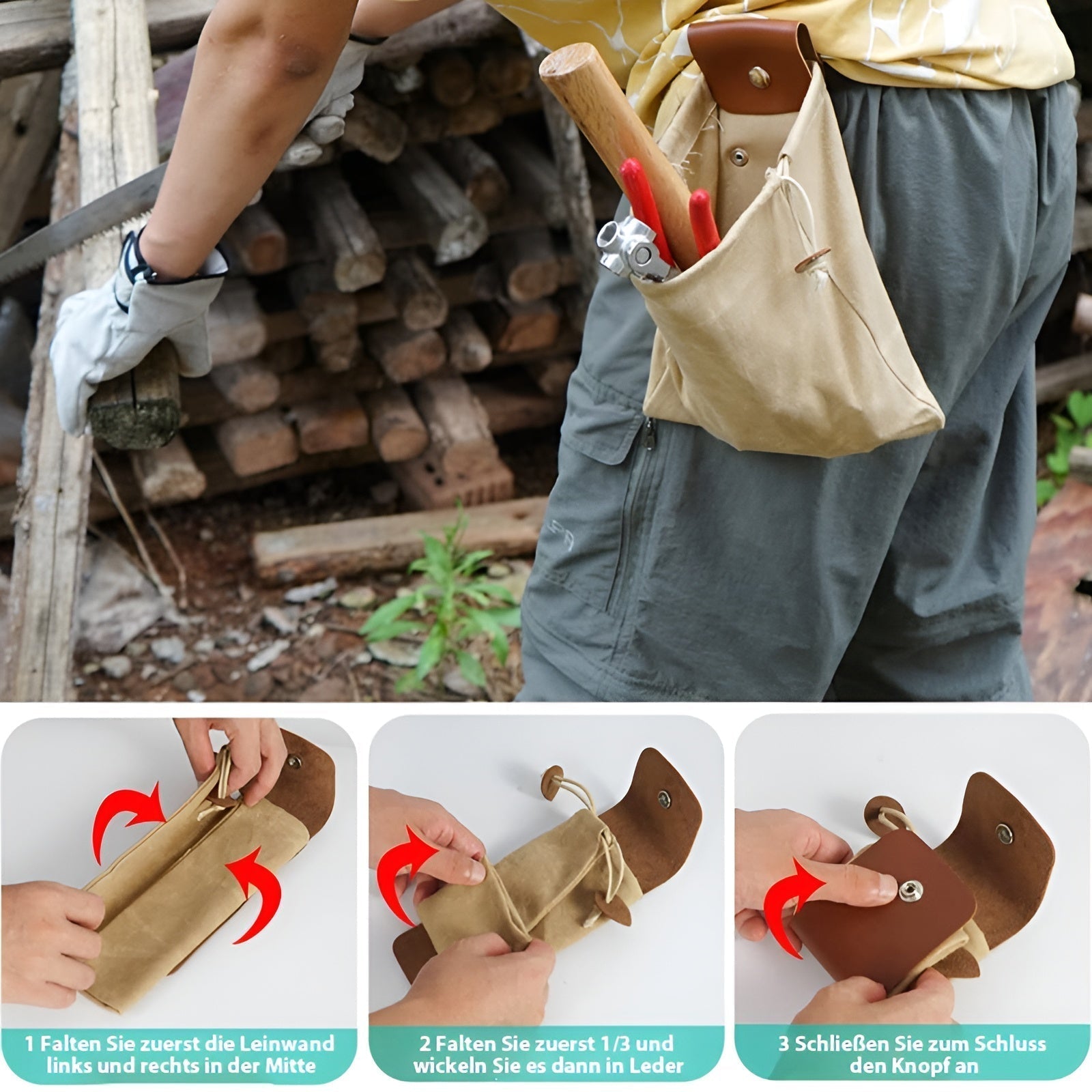 Kraftig bärväska i canvas – perfekt för resor, arbete och dagligt bruk