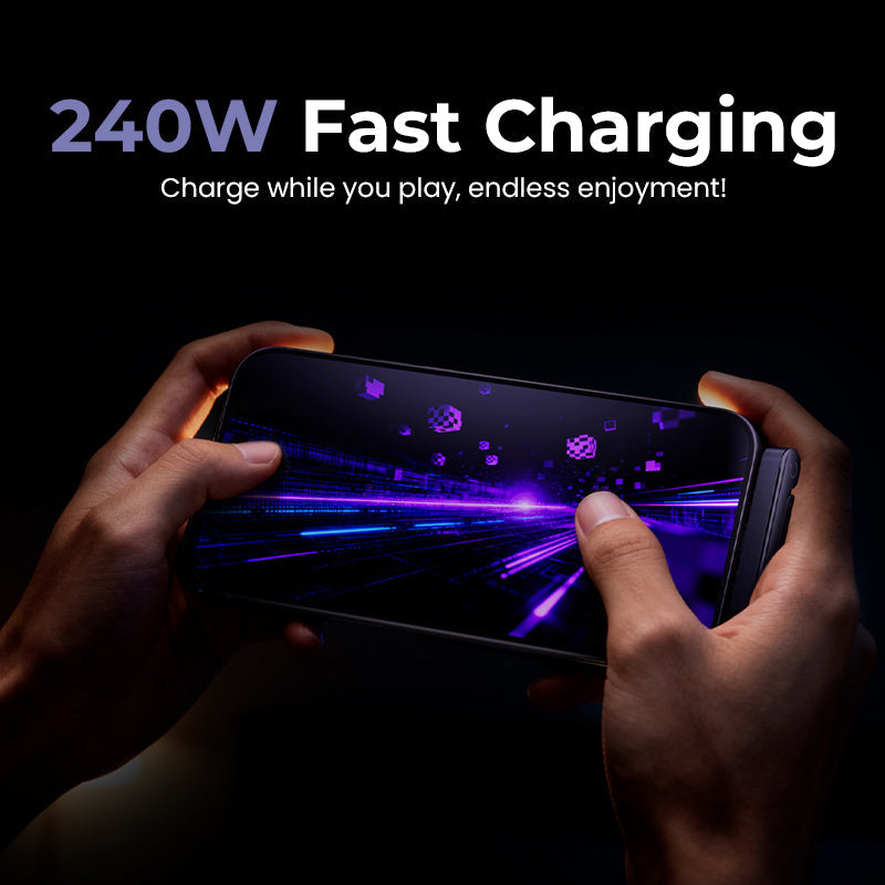 2-i-1 höghastighetsladdningssladd – Integrerat hopfällbart enhetsstativ