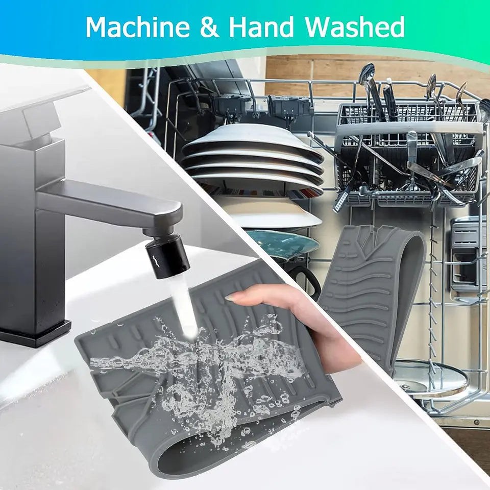 Silikon droppfångare för kran - stänkskyddande diskbänksmatta för kök