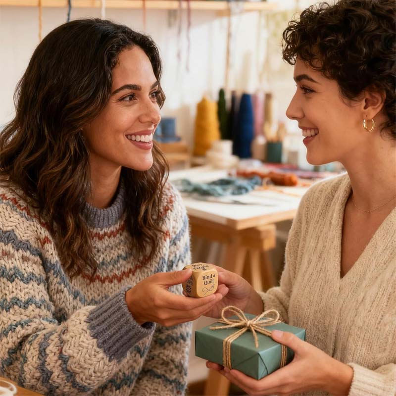 Hantverksinspirationstärningar - Slumpmässig projektväljare för sömnad och stickning