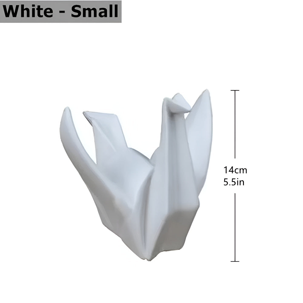 Modern origami fågelstaty – elegant keramisk konstdekor