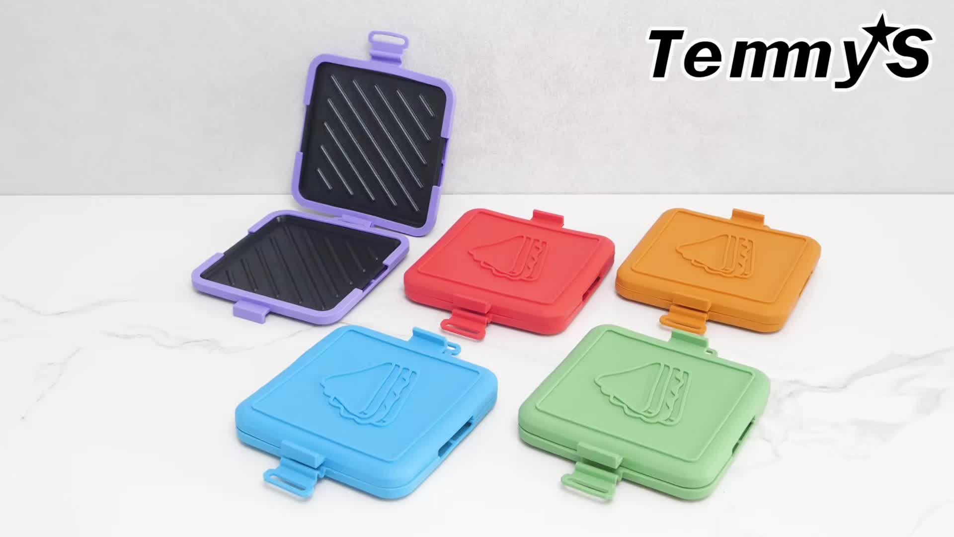 Snabbvärmande mikrovågsugnspress med avtagbara nonstick-plattor