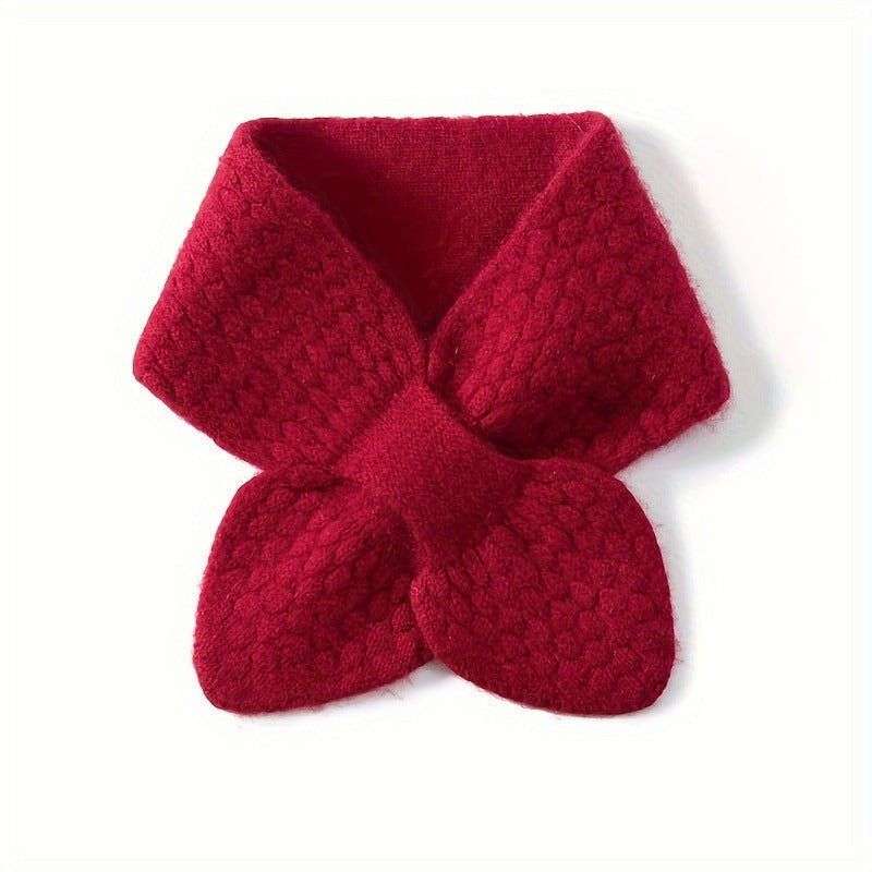 Varm stickad halsduk för damer – perfekt för höst och vinter