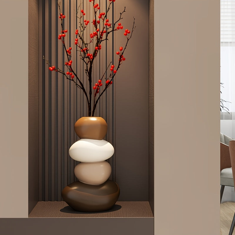 Modern geometrisk hartsvas – handgjord dekorativ blomvas