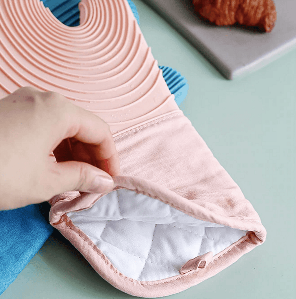 Premium silikon ugnsvantar - Värmebeständiga grill- och köksvantar med halkfritt grepp (2-pack)