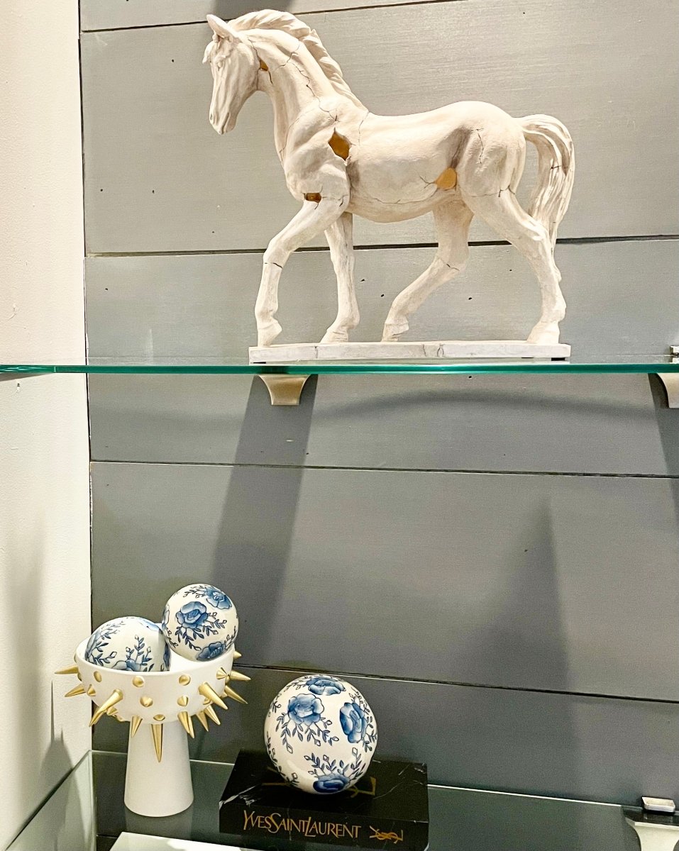 3 stycken dekorativa keramiska kulor