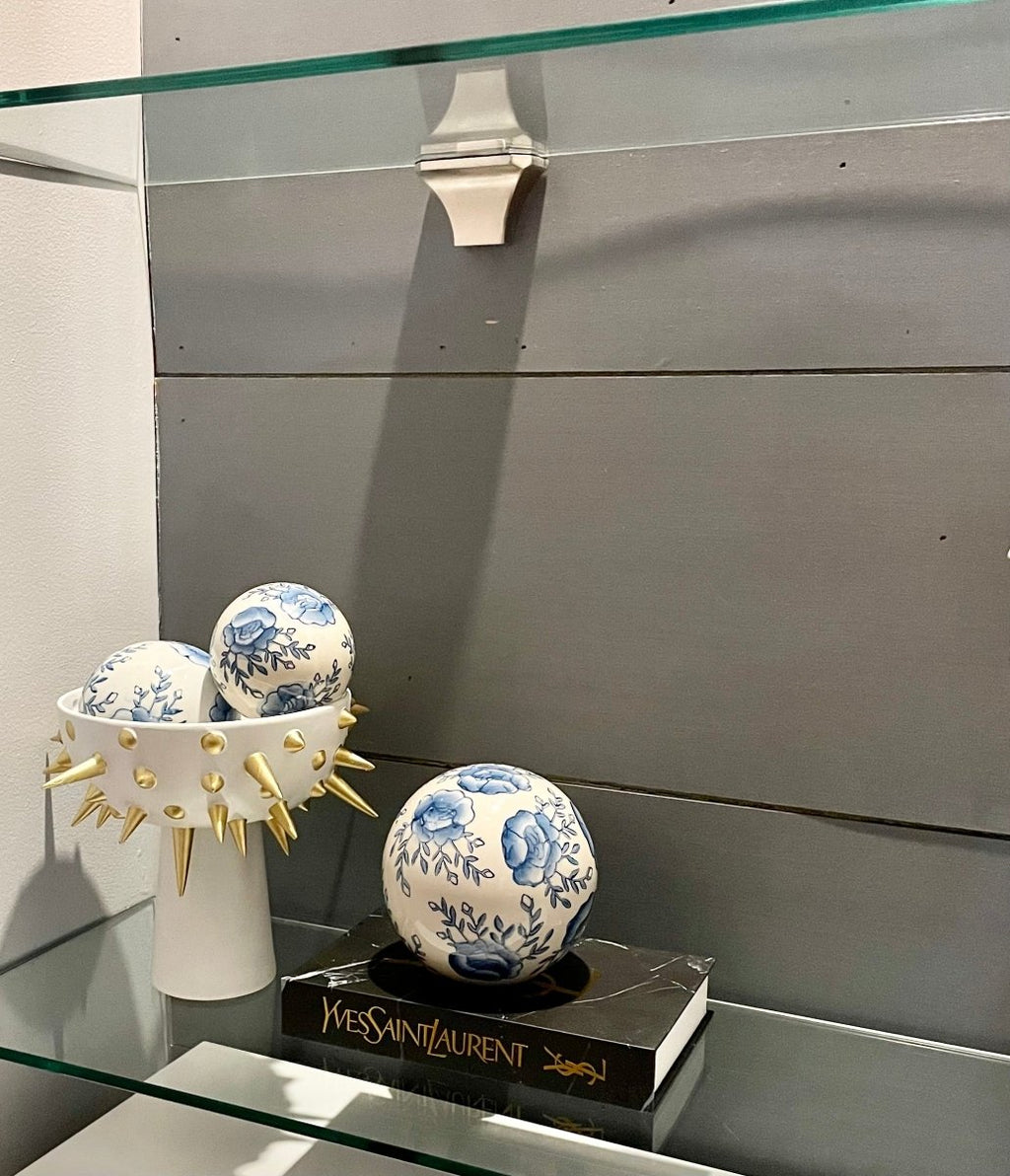 3 stycken dekorativa keramiska kulor