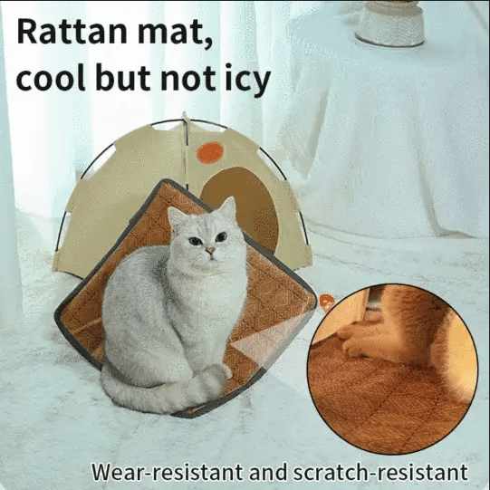 Kompakt husdjursbädd – Lätt tältliknande gömställe för katter och valpar