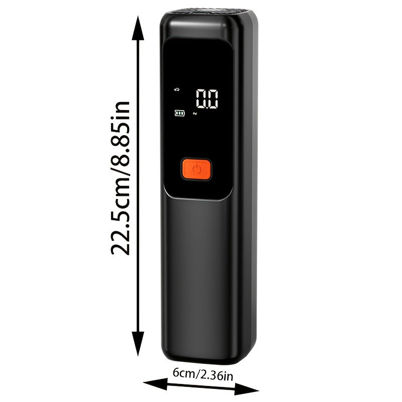 Bärbar 150 PSI miniluftpump – Uppladdningsbar smart pump med LED- och digital display för fordon och sport