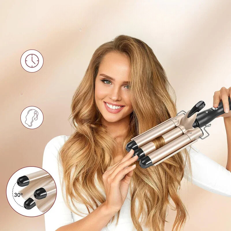 Triple Curl Wand – Frissfri glans med varje glid