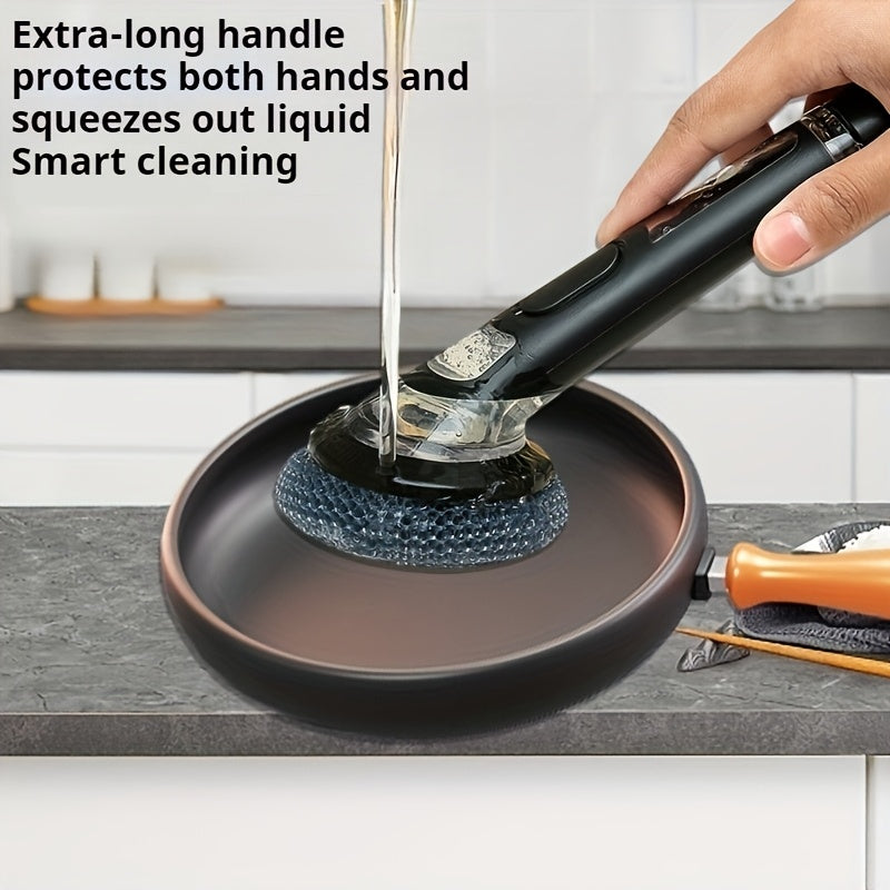 Ergonomische zeepdispenser-schrobborstel – grondige reiniging voor vaat en gootstenen