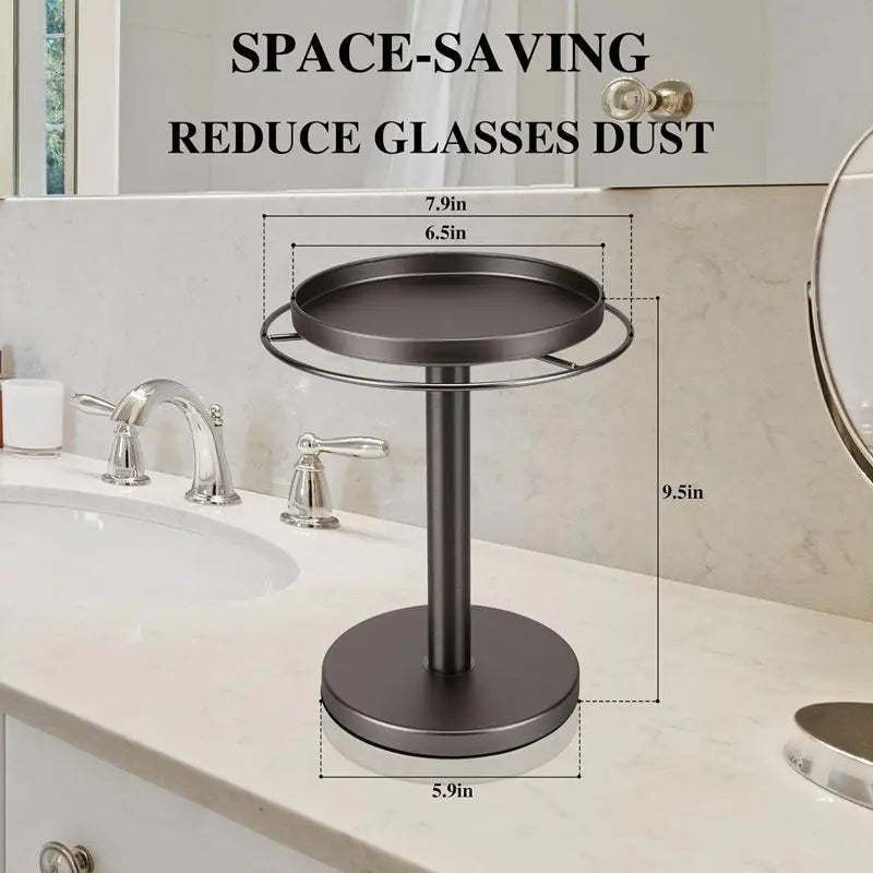 Roterande glasögonorganisatör – Elegant 360° displayställ för glasögon